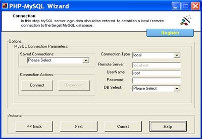PHP MySQL Screenshot